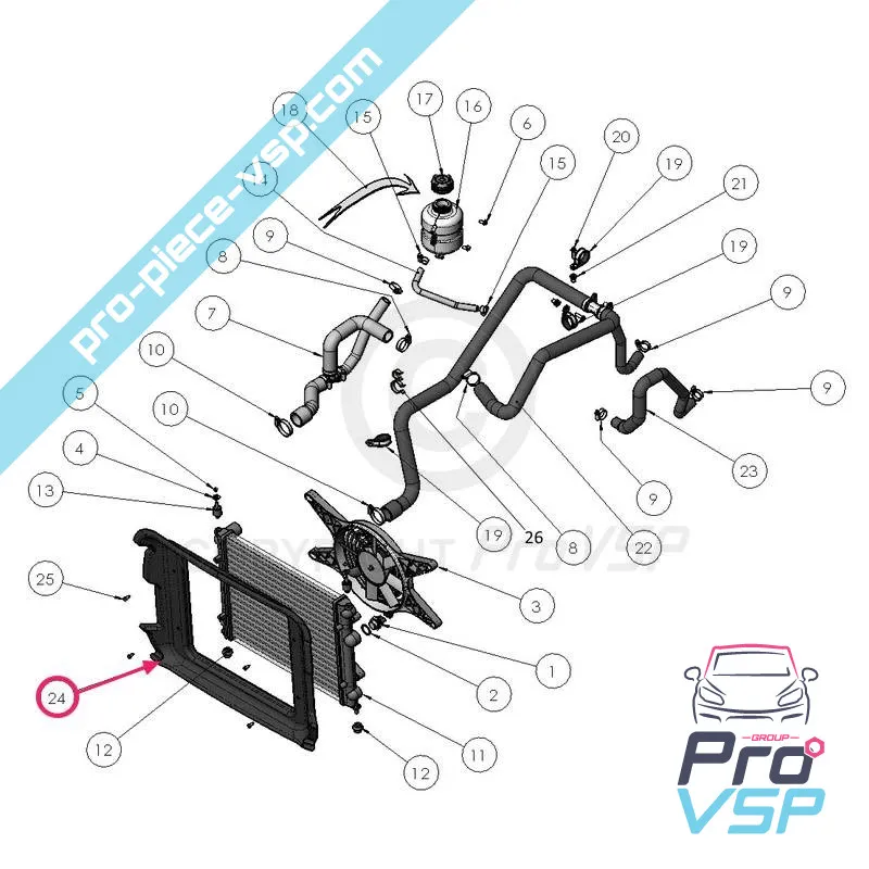 Kühler Volte für Ligier ixo