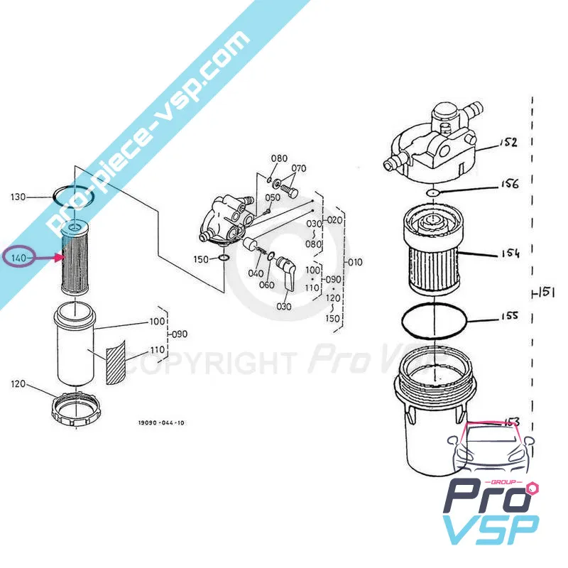 Filtro muore di origine per aixam Prima del 2003
