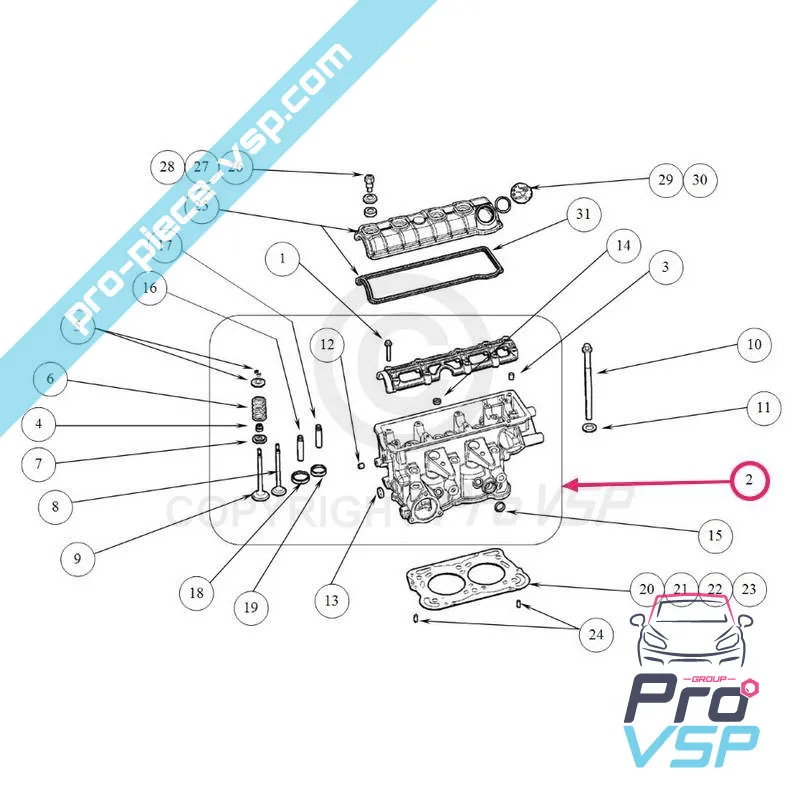 Cabeza de cilindro de motor Lombardini dci