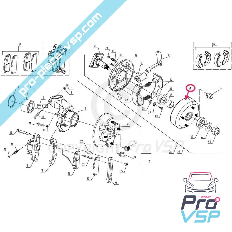 Bremstrommel für JDM roxsy xheos bellier jade grecav eke sonique