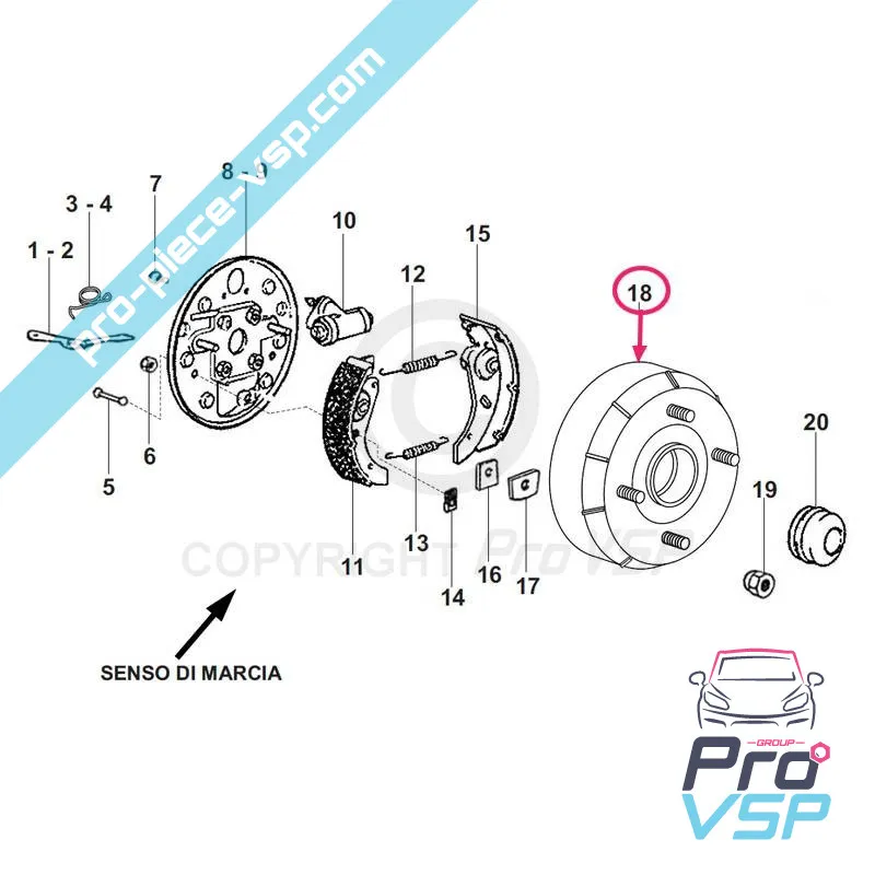 Bremstrommel für JDM roxsy xheos bellier jade grecav eke sonique