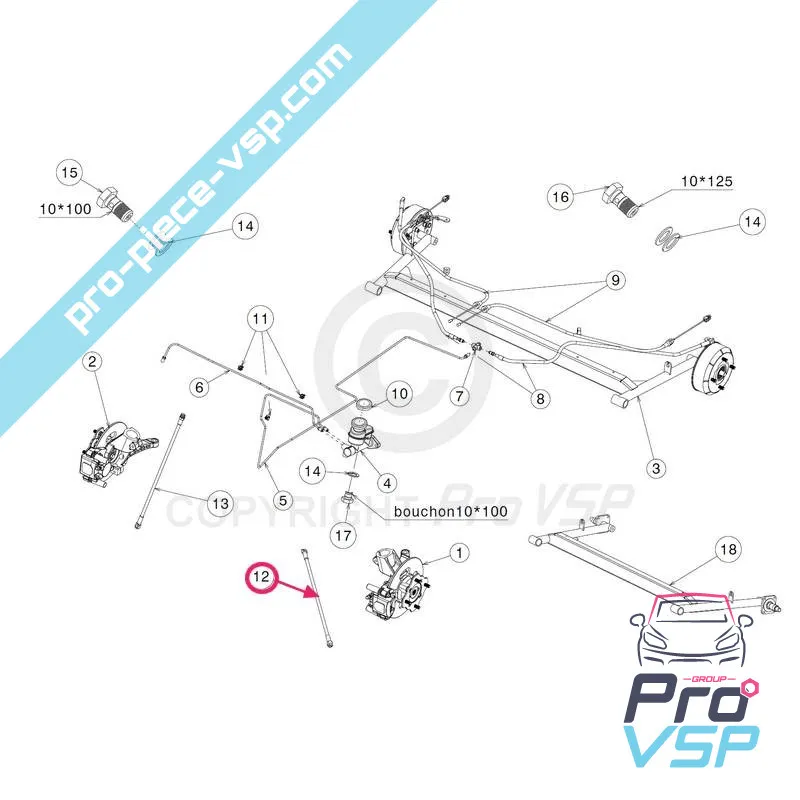 Flexible de frein avant gauche origine pour jdm aloes roxsy xheos