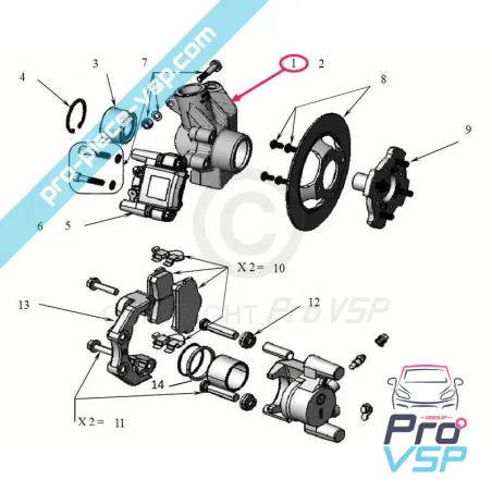 Suport de origine stânga pentru Ligier Ixo Optimax 2