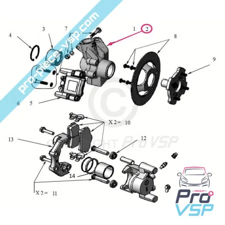 Suporte de cubo direito