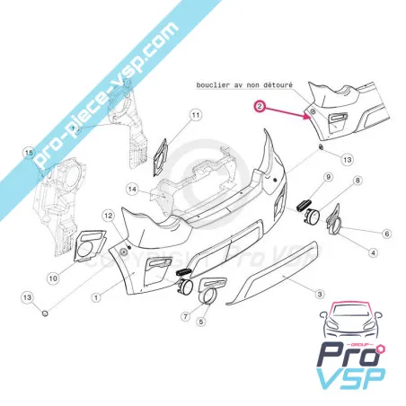 Frontstoßstange für JDM xheos neblig