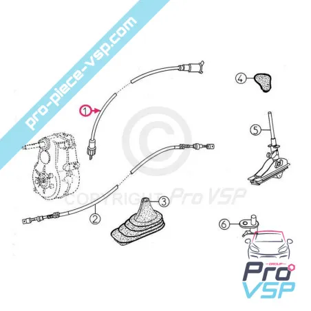 Câble de compteur origine pour Mega phase 1