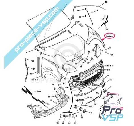 Aile avant gauche adaptable en plastique ABS pour Microcar F8C Ligier JS RC