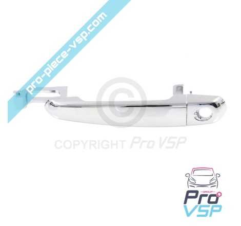 Chrome left outdoor door handle