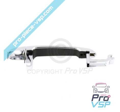 Chrome left outdoor door handle