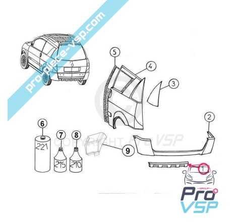 Parement de pare choc arrière adaptable en ABS pour Aixam crossline phase 1 et 2