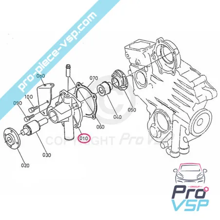 Wasserpumpe für aixam Motor kubota