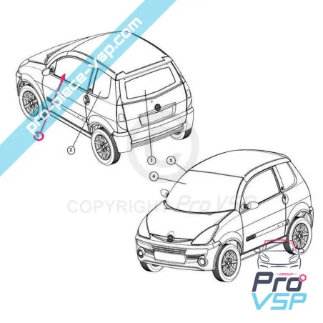 Vitre de porte gauche pour Aixam A741 City Crossline Scouty Roadline