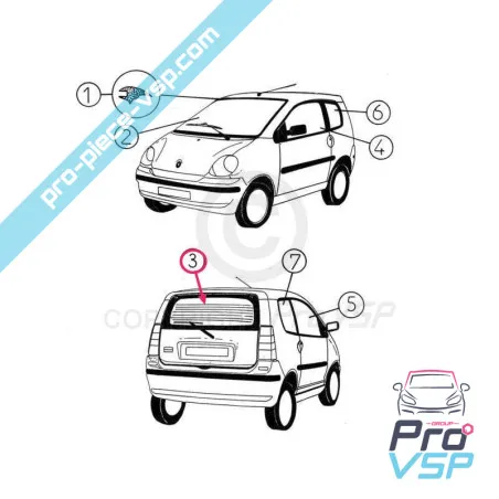 Bakfönster för Aixam