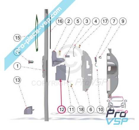 Cerradura de puerta izquierda