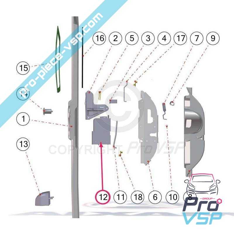 Cerradura de la puerta izquierda