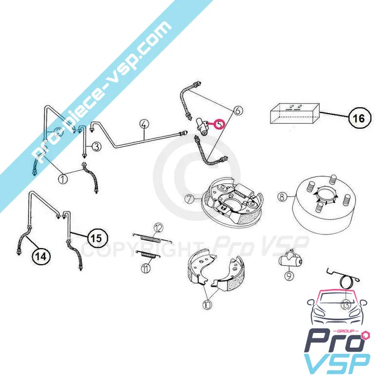 Original brake splitter for aixam 1997-2009