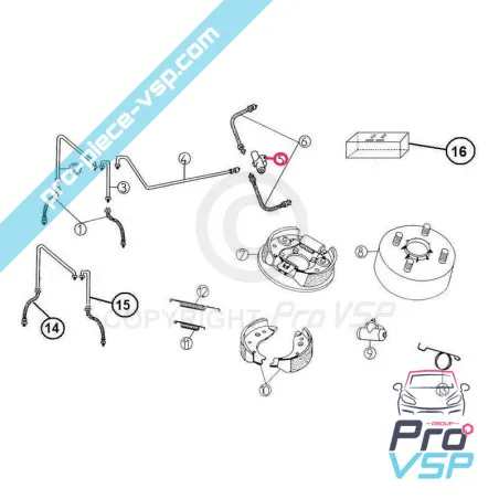 Original brake splitter for aixam 1997-2009