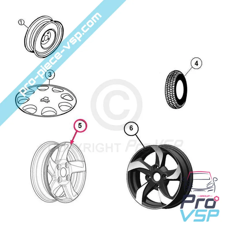 15 inches aluminum rim for Aixam GTO