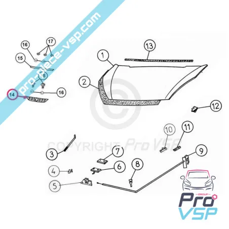 Grill Hood pentru Aixam City Pack Impulsion