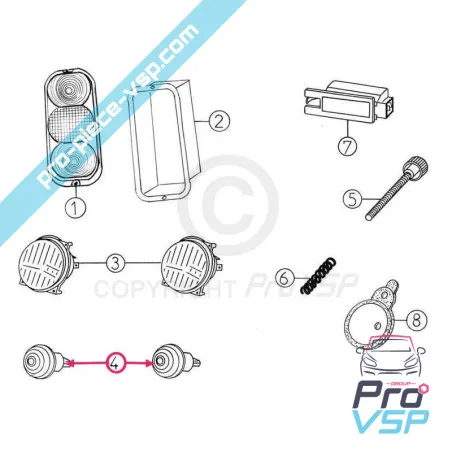 Arancione lampeggiare per Aixam 300 400sl 500sl