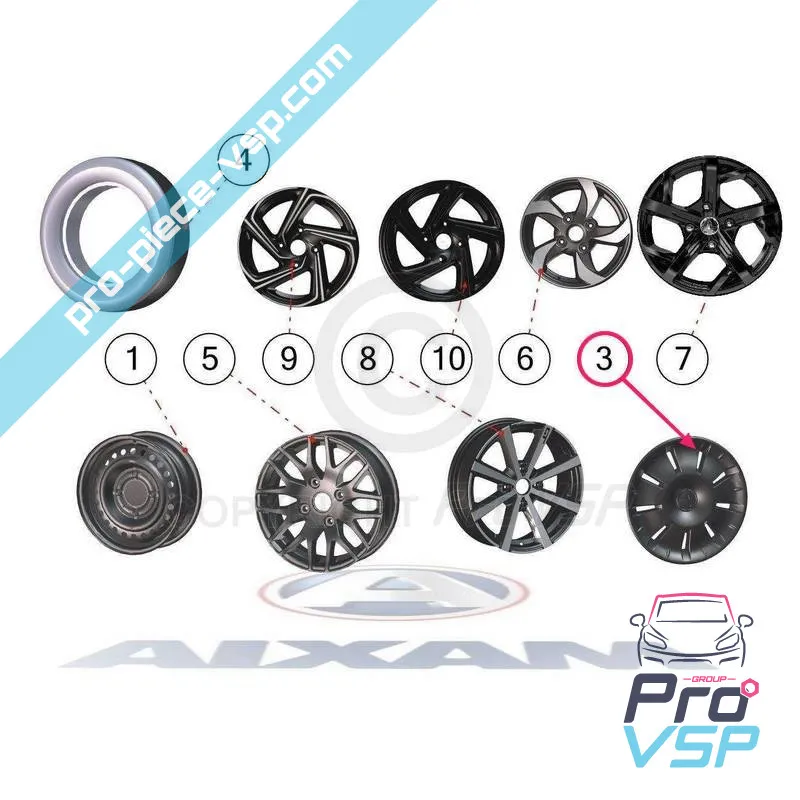 13 Zoll Hubcap für Aixam Impulsion