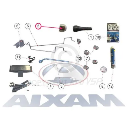 Pyöränmutteri Aixam (Sheet Metal RIM)