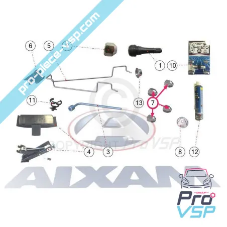 Porca de roda para Aixam (aro de alumínio)