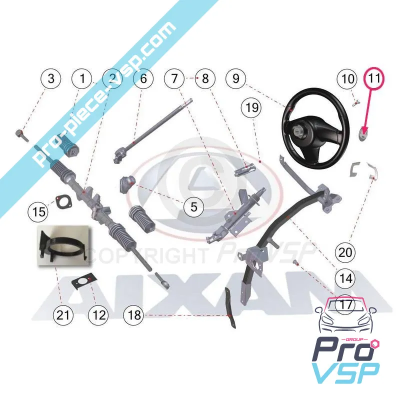 Steering wheel center Steering wheel center