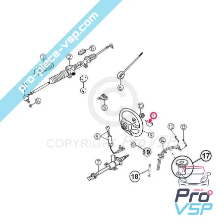 Cache centre de volant pour Aixam