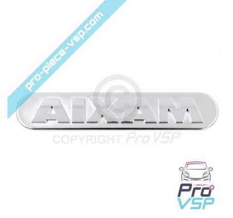 Logo chromé de porte pour aixam a721 a741 a751 city crossline roadline scouty