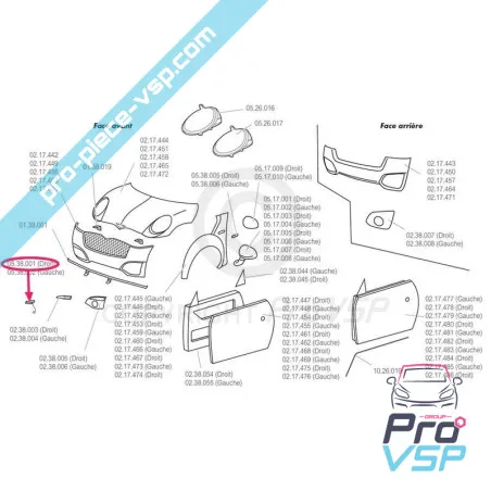 Il fuoco del giorno a led giusto per Chatenet CH26 , CH28 , CH30 , CH32 , Sporteevo , Pick-up (Fase 2)