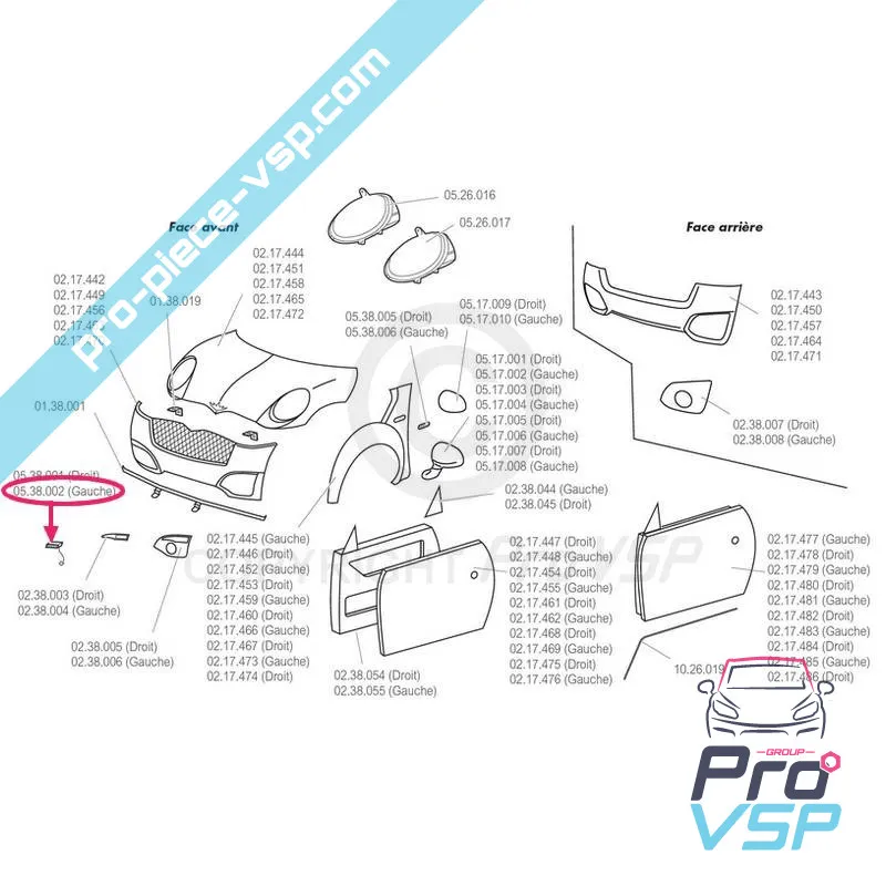 Feu de jour à led gauche pour Chatenet CH26 , CH28 , CH30 , CH32 , Sporteevo , Pick-up ( phase 2 )