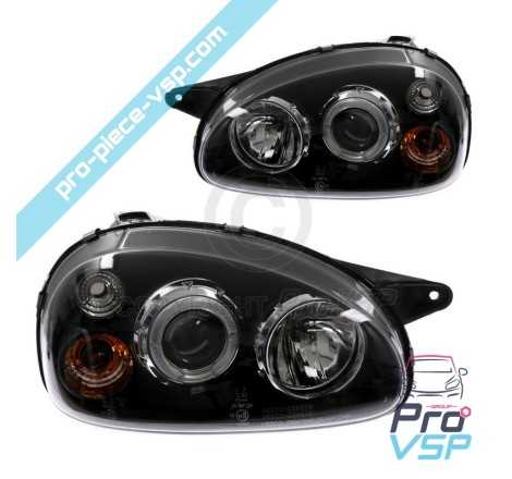 Headlights before Tuning Angeleyes Black
