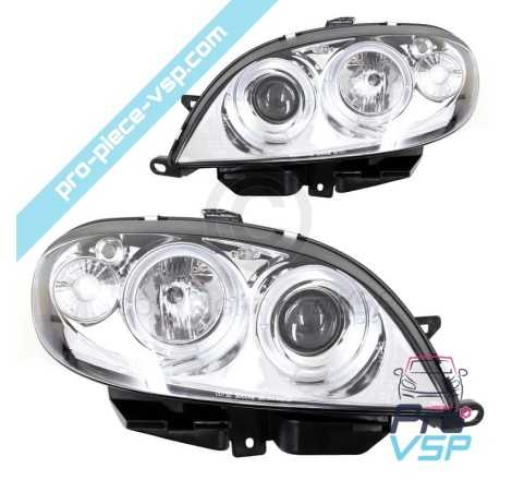 Headlights before Tuning Angeleyes Chrome