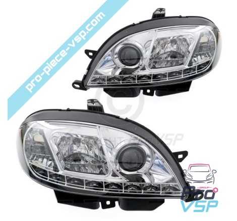 Headlights before Tuning Dayline Devil Eyes Chrome