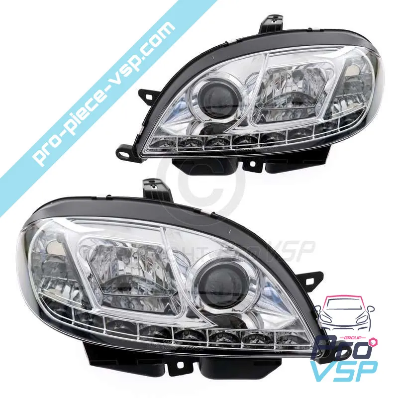 Faros antes de sintonizar el diablo del diablo con los ojos cromados Microcar Virgo 3 , Ligier Xtoo 1 , 2, max, Jdm Albizia , Ab
