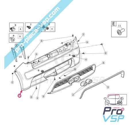 Pare choc arrière adaptable en fibre pour ligier js50 js50l phase 1