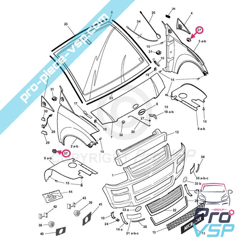 Répétiteur de clignotant pour microcar mc1 mc2 mgo