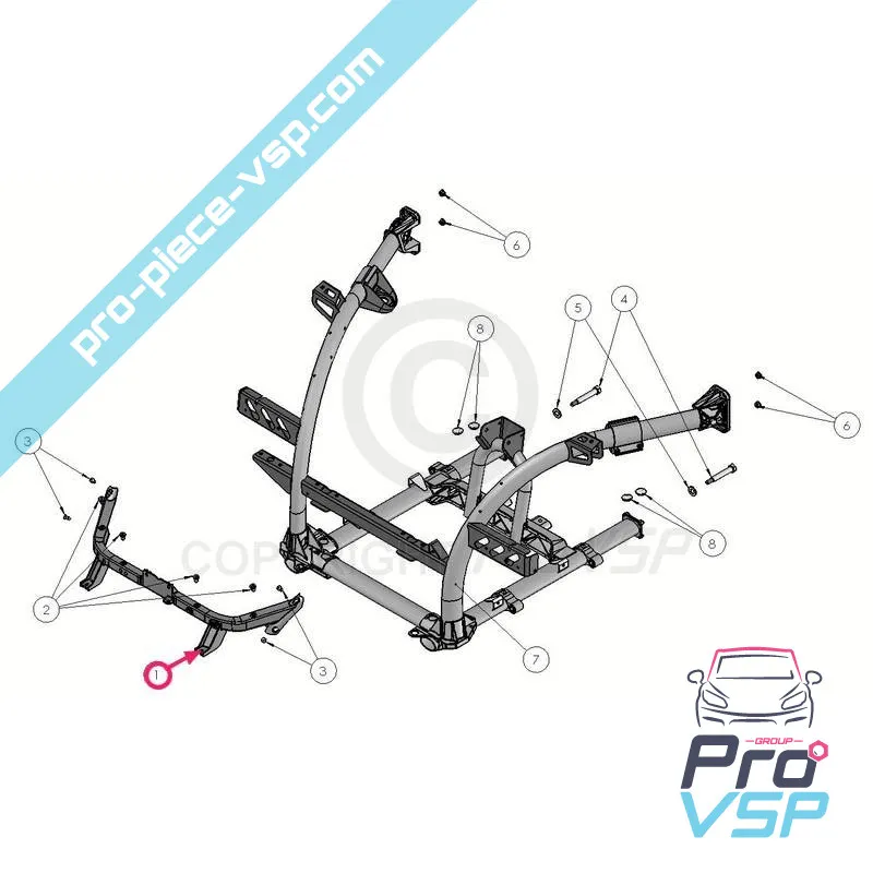 Crosshead superior per Ligier xtoo r s optimax