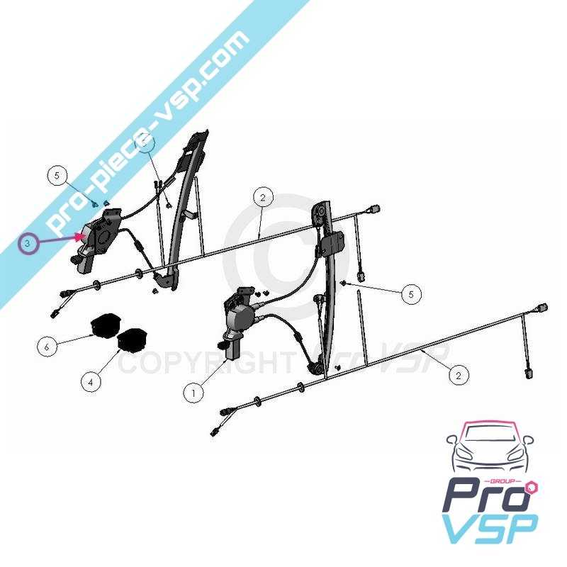 Right electric glass lift