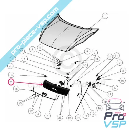 Calandre pour ligier xtoo r s rs optimax