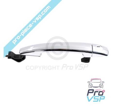 Chrome left outdoor door handle