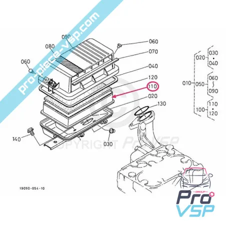 Origem do filtro de ar para aixam motor kubota gêmeo