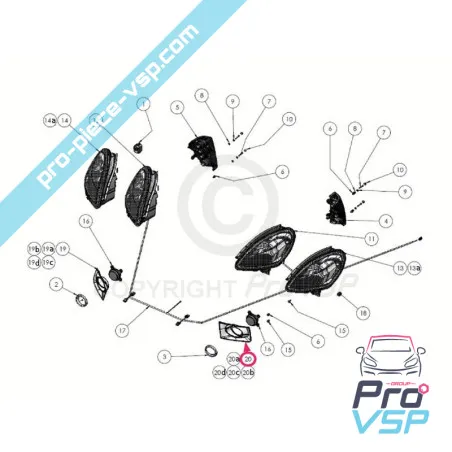 Preto da névoa negra preto para ligier ixo v2