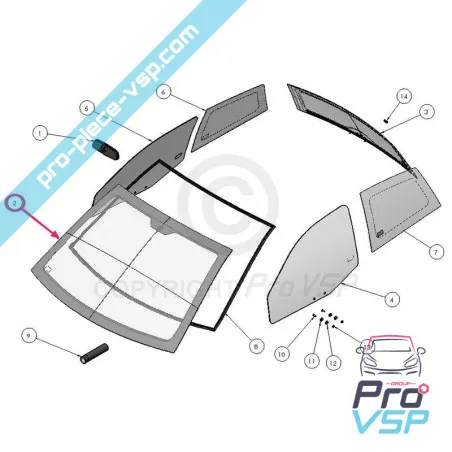 Pára-brisa adaptável para Ligier Ixo