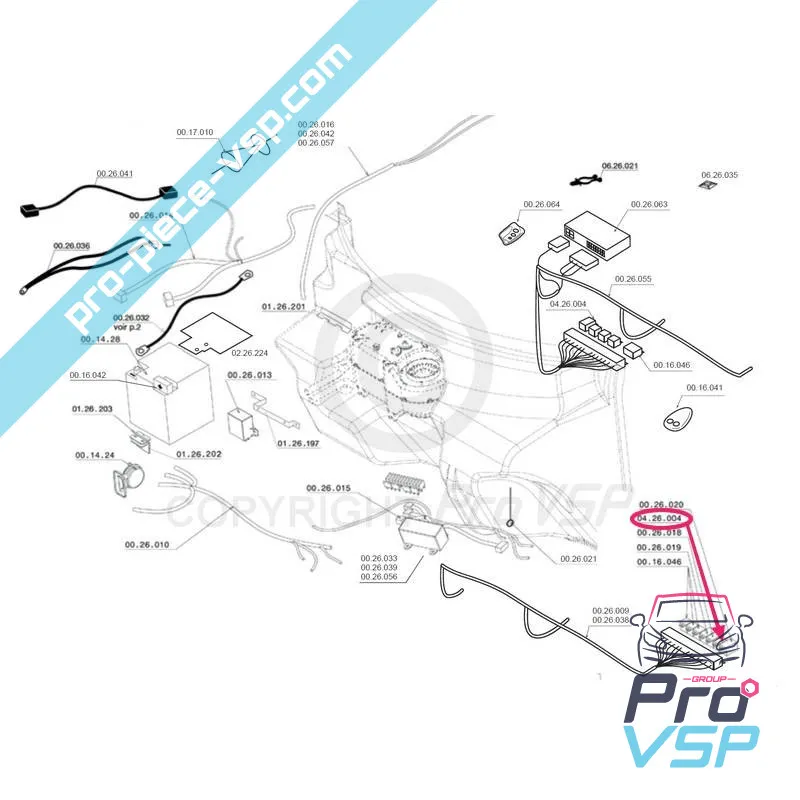 Relé de limpeza dianteira para Chatenet Ligier Microcar