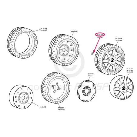 Pyöränmutteri Chatenet Sheet Metal Rim