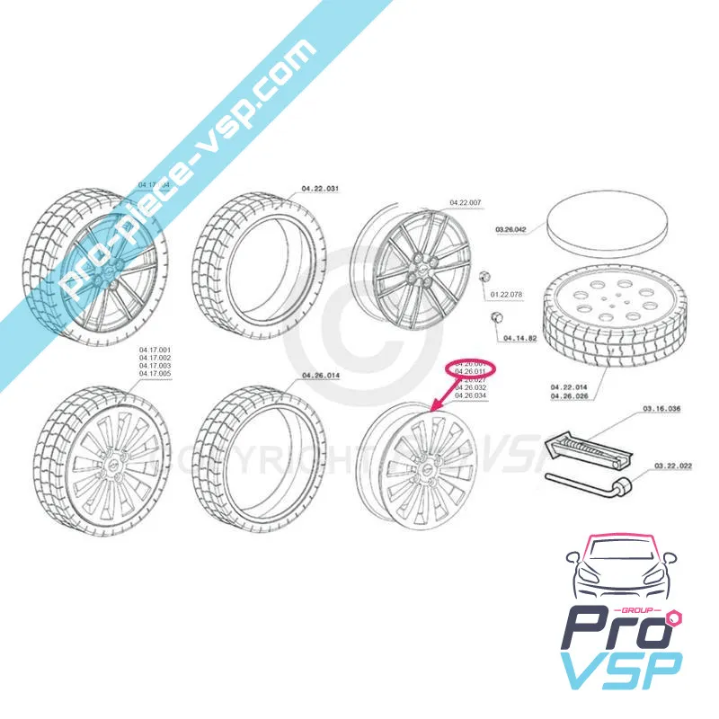 Jante alu 15 pouces diamantée anthracite pour Chatenet