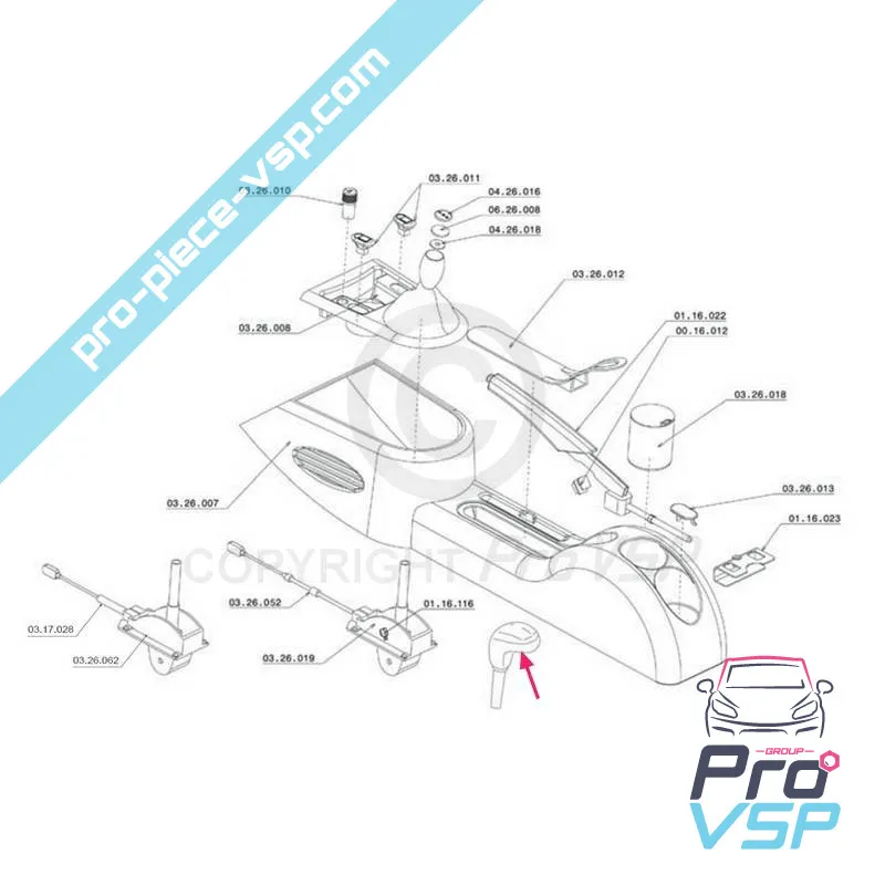 Inverter lever knob for chatenet ch26 ch28 ch30 ch32 sporteevo