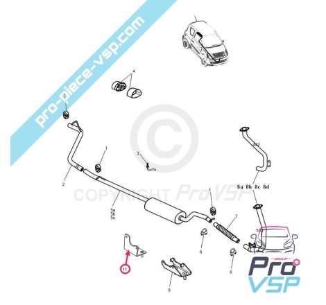 Ajuste de escape para Microcar